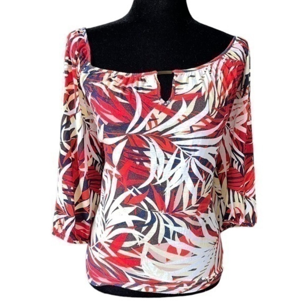 Beverly Drive Patterned Short Sleeve Top